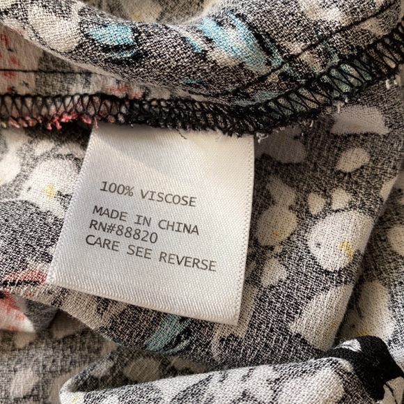 Black and multicolored tunic blouse - Picture 4 of 4